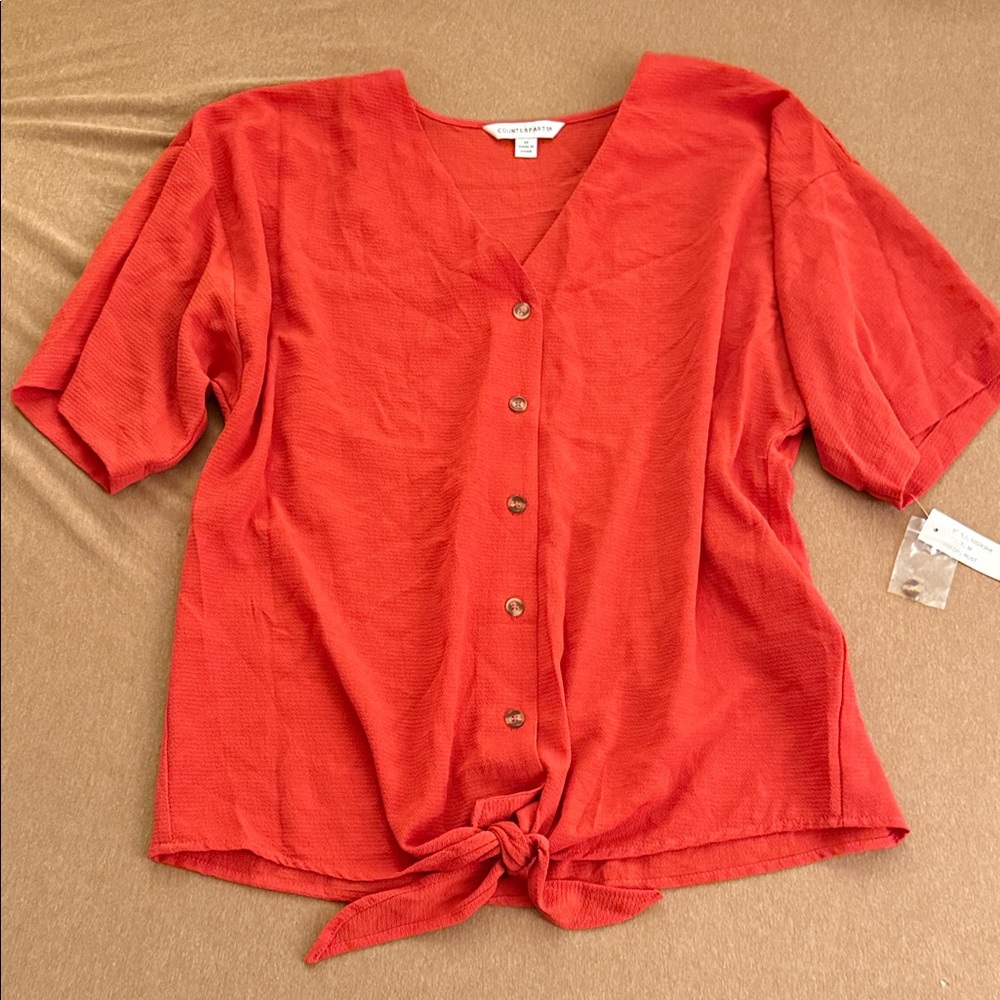 Counterparts Rust colored blouse